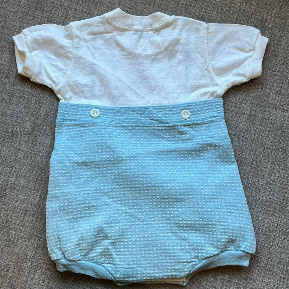 Health-Tex Vintage Baby Romper Blue